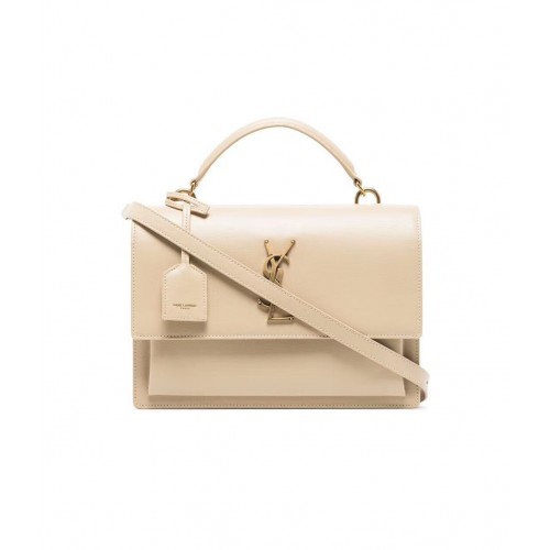 Yves Saint Laurent Einkaufstasche aus Kalbsleder Y634723 Beige