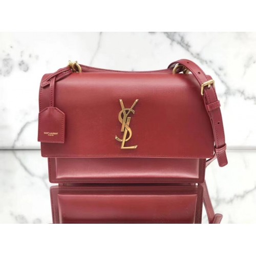 Yves Saint Laurent Einkaufstasche aus Kalbsleder Y634723 Leuchtendes Rot
