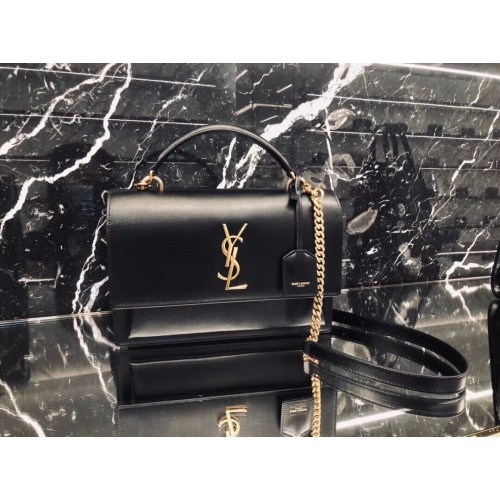 Yves Saint Laurent Tote Bag aus Kalbsleder Y634723 schwarz