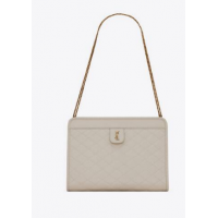 Yves Saint Laurent VICTOIRE BABYCLUTCH AUS LEDER Y357361 Creme