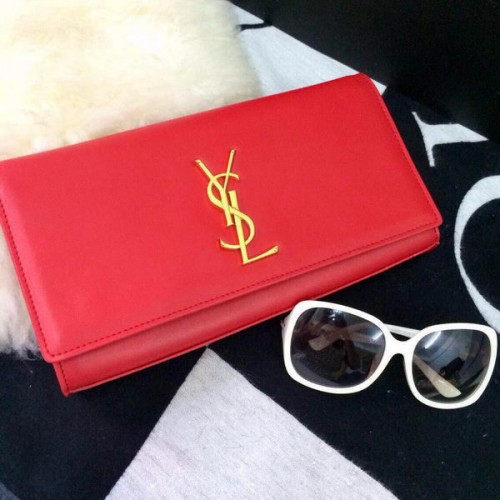 Yves Saint Laurent Classic Monogram Clutch 30210 Rot