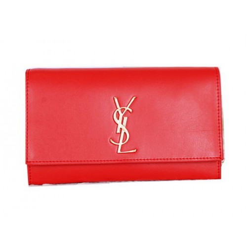 Yves Saint Laurent Klassische Monogramm-Clutch Y7131 Rot