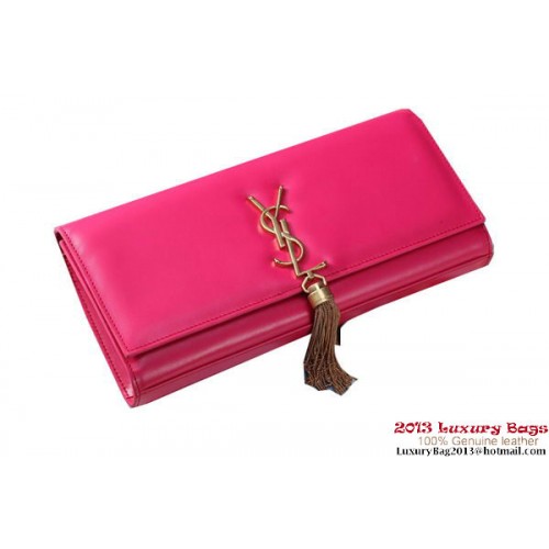 Yves Saint Laurent Klassische Monogramm Quaste Clutch Y041 Rose