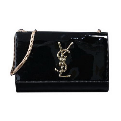 Yves Saint Laurent Classic Patent Clutch 311010 Schwarz