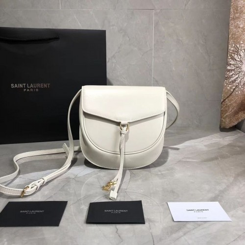 Yves Saint Laurent Schultertasche aus Rindsleder Y551559 Weiß
