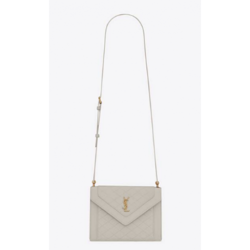 Yves Saint Laurent GABY MINI-TASCHE AUS GESTEPPTEM LAMMLEDER 6855741 BLANC VINTAGE