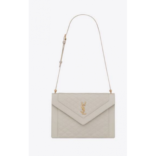 Yves Saint Laurent TASCHE GABY AUS GESTEPPTEM LAMMLEDER 6688631 weiß