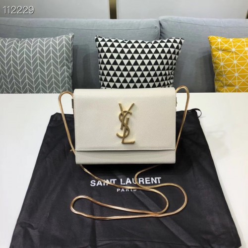 Yves Saint Laurent Kate Mini Original Leder Umhängetasche Y593122 weiß