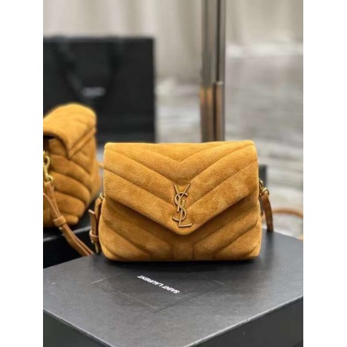 Yves Saint Laurent KLEINE LOULOU-TASCHE AUS Y-GESTEPTEM WILDLEDER 77761 ZIMT Yves Saint Laurent KLEINE LOULOU-TASCHE AUS Y-GESTEPTEM WILDLEDER 77761 ZIMT