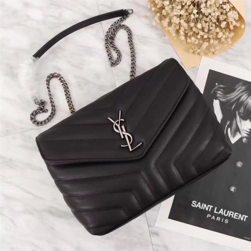 Yves Saint Laurent Umhängetasche aus Leder 487218 Schwarz