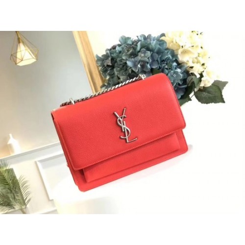 Yves Saint Laurent Umhängetasche aus Leder Y8004 Rot