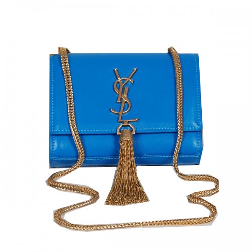 Yves Saint Laurent MINI Monogramm Umhängetasche Blau