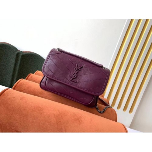 Yves Saint Laurent NIKI BABY AUS LAMMLEDER 498893 Violett