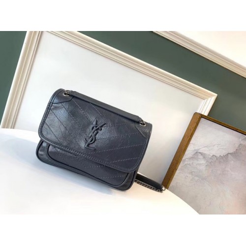 Yves Saint Laurent NIKI BABY IN LAMMLEDER 498893 dunkelblau