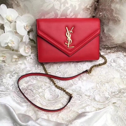 Yves Saint Laurent Monogram Kalbsleder Umhängetasche 2569 rot