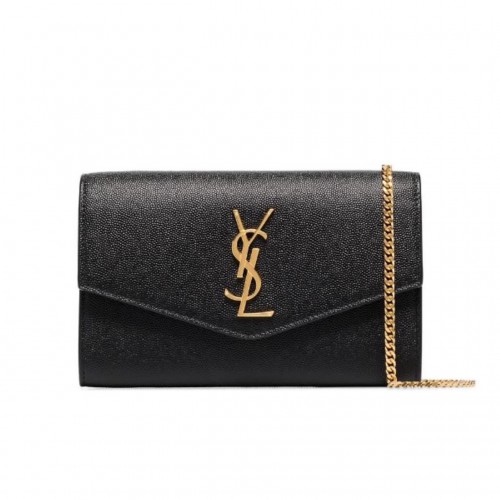 Yves Saint Laurent Monogramme Umhängetasche aus Kalbsleder 35961 Schwarz
