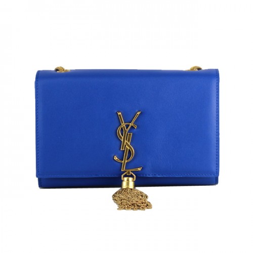 Yves Saint Laurent Monogramm Umhängetasche 66016 Blau