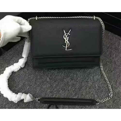 Yves Saint Laurent Monogramm Umhängetasche Y3370 Schwarz