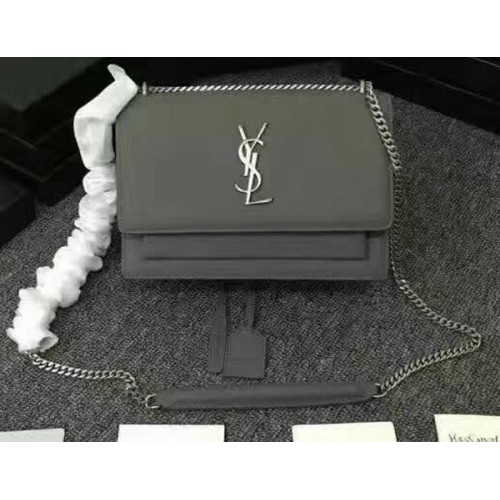 Yves Saint Laurent Monogramm Umhängetasche Y3370 Grau