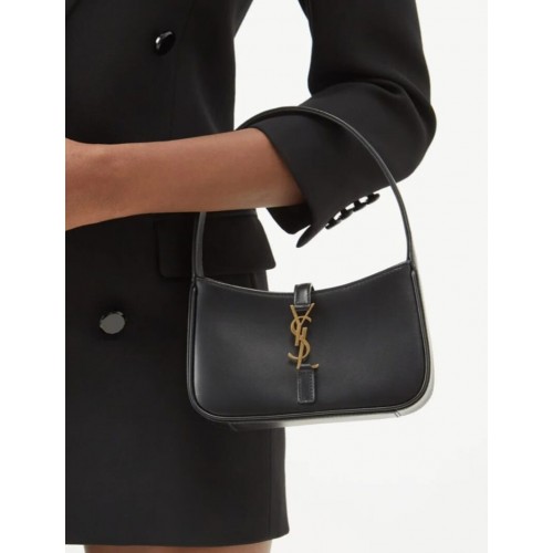 Yves Saint Laurent Original Leder Mini Umhängetasche LE5A7 Schwarz