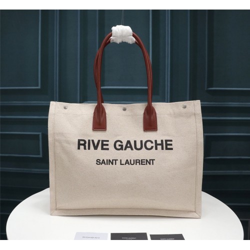 Yves Saint Laurent Rive Gauche Tote Einkaufstasche 59929 Beige