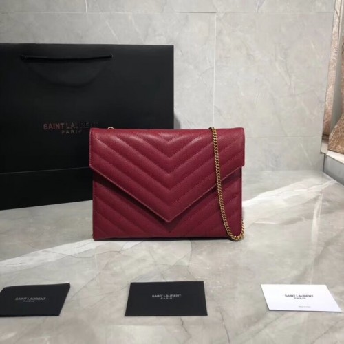 Yves Saint Laurent Umhängetasche Original Leder Y569267 Rot