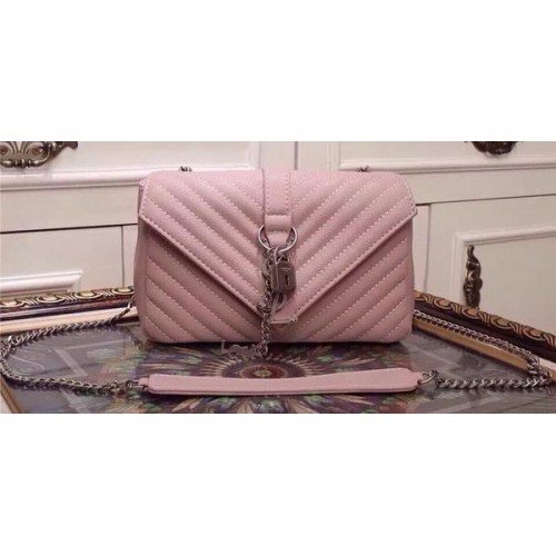 Yves Saint Laurent Kleine klassische Monogramm-Überschlagtasche Y20167 Rosa