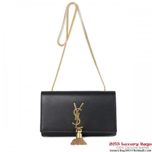 Yves Saint Laurent Kleine Umhängetasche mit Monogramm 5475 Schwarz