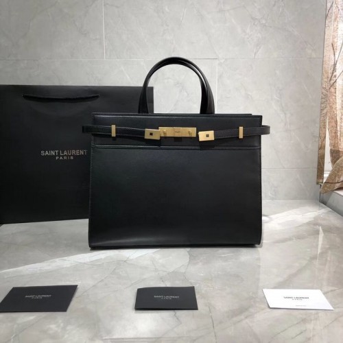 Yves Saint Laurent Henkeltasche Original Leder Y568702 Schwarz