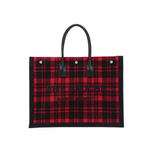 Yves Saint Laurent Tote Book LINEN Einkaufstasche Y509415 rot
