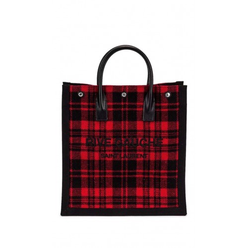 Yves Saint Laurent Tote Book LINEN Einkaufstasche Y509416 rot