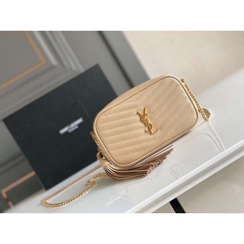 Yves Saint Laurent VINTAGE KAMERATASCHE AUS Kalbsleder 6125791 Apricot