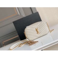 Yves Saint Laurent VINTAGE KAMERATASCHE AUS Kalbsleder 6125791 weiß