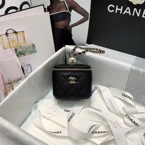 Chanel kleiner Waschtisch mit Kette AP2118 schwarz