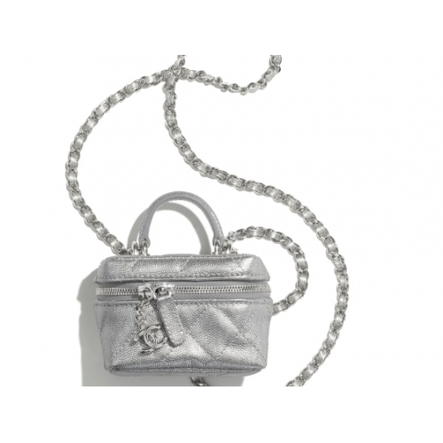 Chanel kleiner Waschtisch mit Kette AP2194 Silber