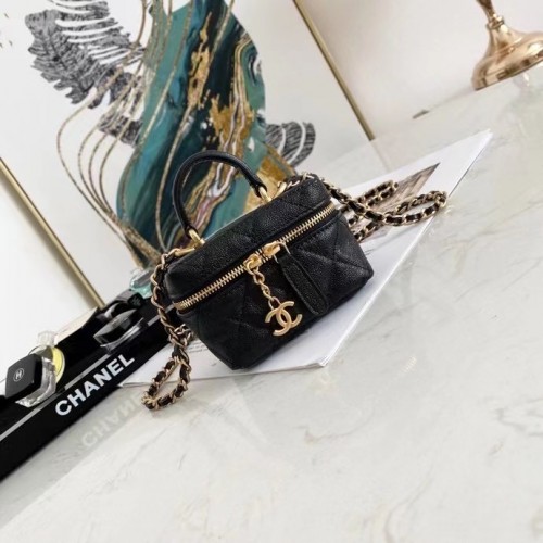 Chanel kleiner Waschtisch mit Kette AP2194 schwarz